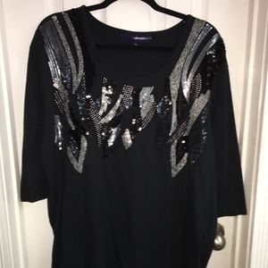 3/4 Length Sequin Blouse